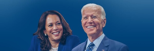 민주당 출신 조 바이든 미국 대통령(오른쪽)과 카멀라 해리스 부통령. (사진=이상연 객원특파원)