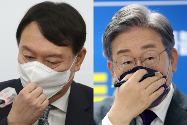 윤석열 전 검찰총장(왼쪽)과 이재명 경기지사. (사진=뉴스1)