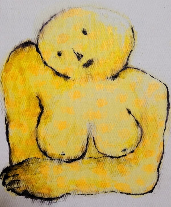 무제.캔버스에 아크릴 27.5×22 2021 *아래 작품과 한 작품 