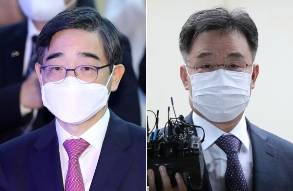 권순일 전 대법관(왼쪽)과 화천대유 대주주 김만배씨. (사진=뉴스1)