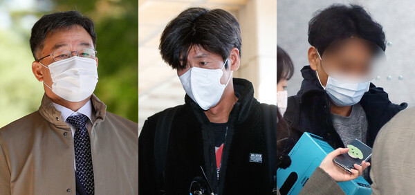 (왼쪽부터) 화천대유 대주주 김만배씨, 화천대유 관계사 천화동인 4호 소유주 남욱 변호사,  전 성남도시개발공사전략투자팀장 정민용 변호사 (사진=뉴스1) 
