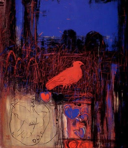 기억의 여행 - 붉은새 1990 90×77 / 사진 = 김식 제공