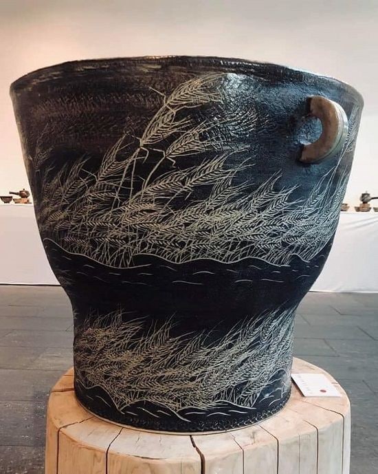 귀두 천목 보리 음각 대웅 120kg 2018년.  /사진 제공=박춘숙 작가 