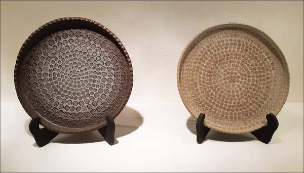 영암 논흙 안화문 만화방 대접시 각 지를 45cm 2018년. / 사진 제공= 박춘숙 작가 