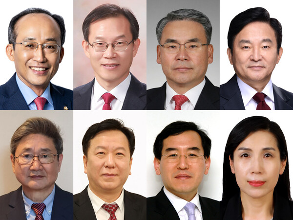 사진 윗줄 맨왼쪽부터 시계방향으로 추경호 경제부총리 겸 기획재정부, 이종호 과학기술정보통신부, 이종섭 국방부, 원희룡 국토교통부, 김현숙 여성가족부, 이창양 산업통상자원부, 정호영 보건복지부, 박보균 문화체육관광부 장관 후보자. (사진=뉴스1)