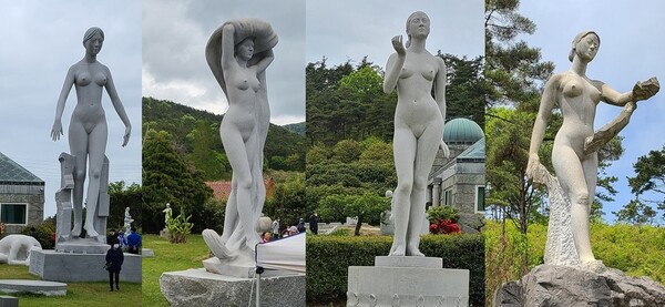 금구원 '숲속의 여인' 조각 작품. (사진=황현탁)