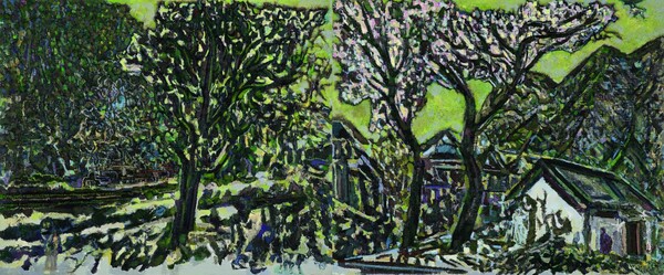 봄, 밤이다 oil on linen 60.6×145 ㎝ 2004~2021 / 사진제공 = 류장복 작가