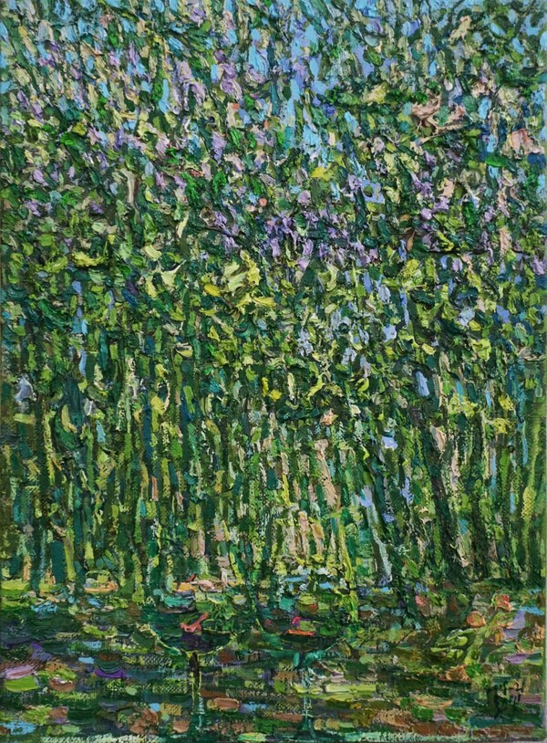 라릴락-포도주-봄 oil on linen 33.4×24.2㎝ 2019~2021 / 사진 제공 =류장복 작가