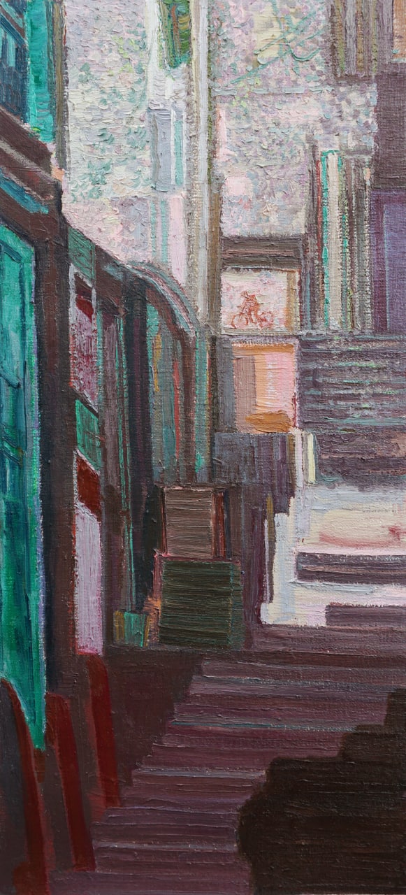 한남동, 이른 아침 oil on linen 116.8×53㎝ 2022 / 사진제공 = 류장복 작가