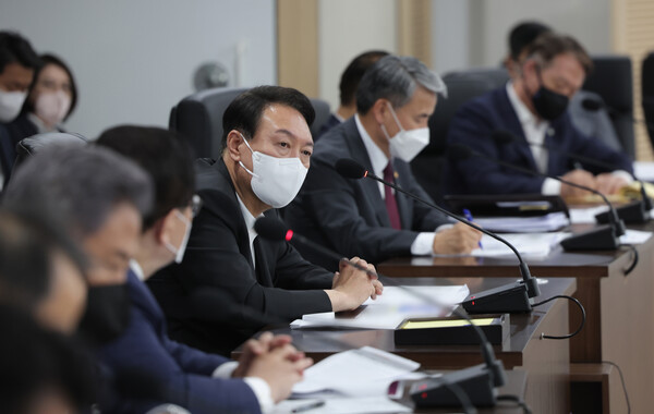 윤석열 대통령이 5일 용산 대통령실 청사에서 열린 NSC 상임위원회에서 발언하고 있다. (사진=뉴스1)