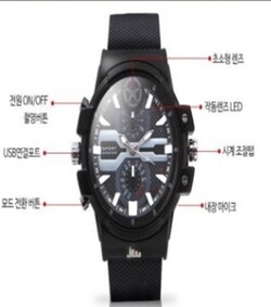 이씨가 1월 17일 구입해 김정은 참수부대 대위 김모씨에게 전달한 시계형 몰래카메라. (사진=경찰청)