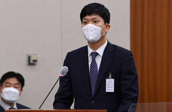 권순정 검사장이 지난해 10월 8일 서울 여의도 국회에서 열린 법제사법위원회의 대전고검 등에 대한 국정감사에서 김영배 더불어민주당 의원의 질의에 답변하고 있다. (사진=뉴스1)