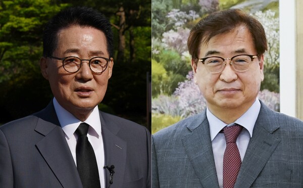 박지원 전 국정원장(왼쪽)과 서훈 전 국정원장. (사진=뉴스1)