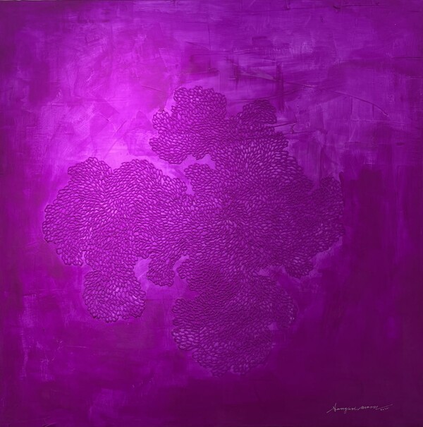 Ruarh-Nv 2022 Acrylic & Diamond powder on panel W100 x H100 / 사진 제공 = 문상미 작가