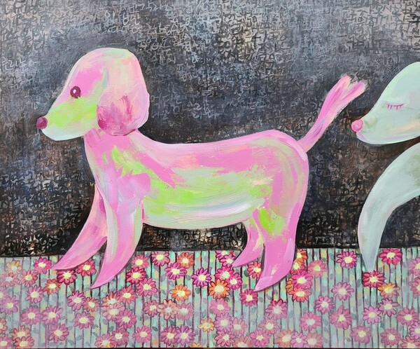 함께 가는 길. 캔버스에 아크릴 73x60.5cm 2021