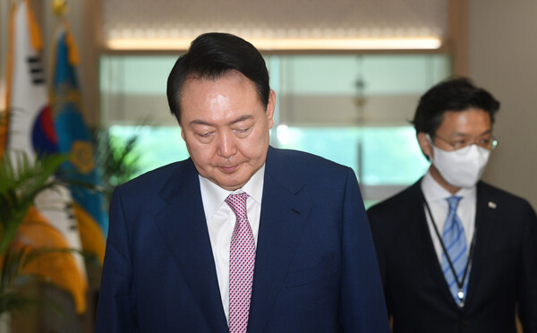 윤석열 대통령이 지난 7월 29일 오후 용산 대통령실에서 주한대사 신임장 제정식에 참석하고 있다. (사진=뉴스1) 