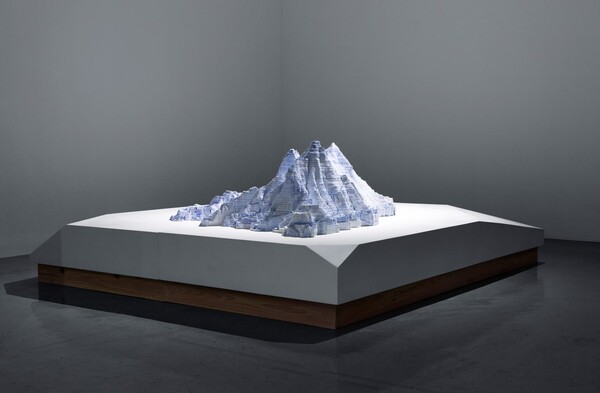 편평한 나뉨 인쇄된지형도, 목재 70×202×181 cm 2014/사진제공=임선이 작가 