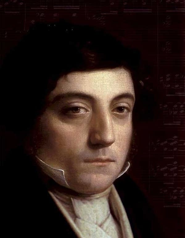             젊은 시절 성공한 로시니의 초상화