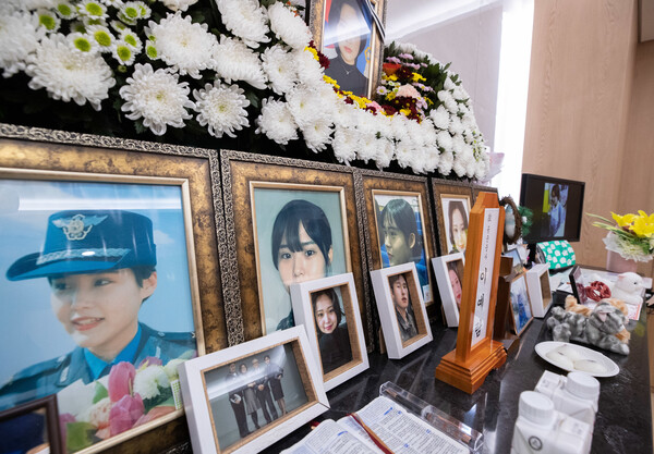 경기 성남시 분당구 국군수도병원 장례식장에 마련된 고(故) 이예람 중사의 빈소.