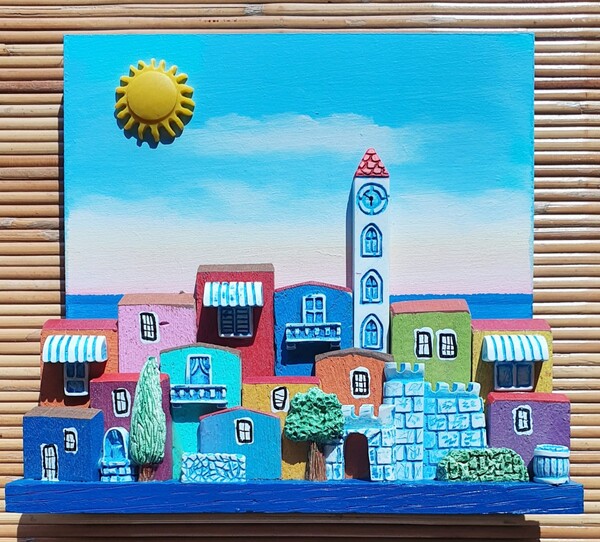 정확히 이런 모습, 스플리트의 하늘과 태양과 바다와 집  