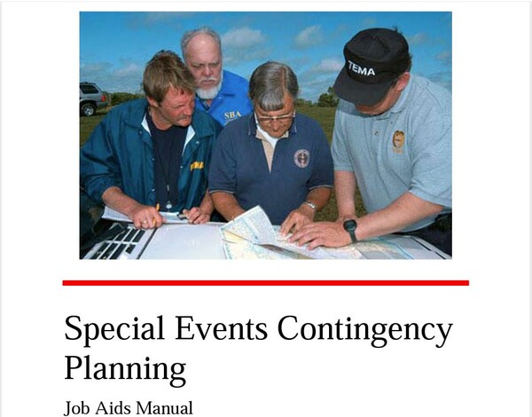 미국 연방재난관리청(FEMA)의 이벤트 관리 지침서 표지