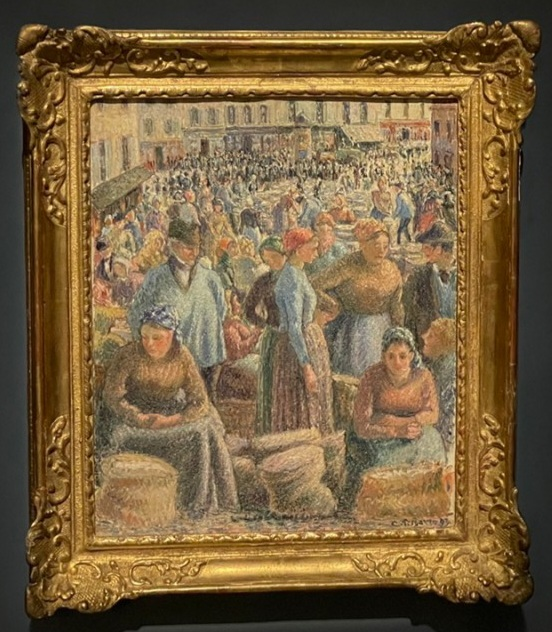 카미유 피사로(1830~1903) / '퐁투아즈 곡물 시장', 1893, 46.5×39cm