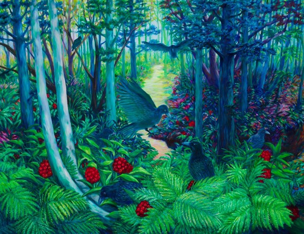 천남성과 까마귀-거문오름 112×145.5cm Oil on Canvas 2022 / 제공 = 김상경 작가