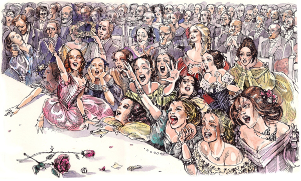 리스트광풍을 그린 현대의 펜 채색화.