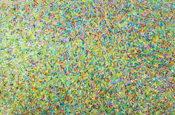 동행 194×132cm아크릴, 순지, 캔버스 2002 / 제공 = 정옥화 작가