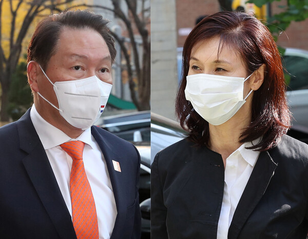 최태원 SK그룹 회장과 노소영 아트센터 나비 관장. (사진=뉴스1)