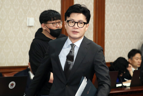 한동훈 법무부 장관이 11일 오전 정부서울청사에서 열린 국무회의에 참석하고 있다. (사진=뉴스1)