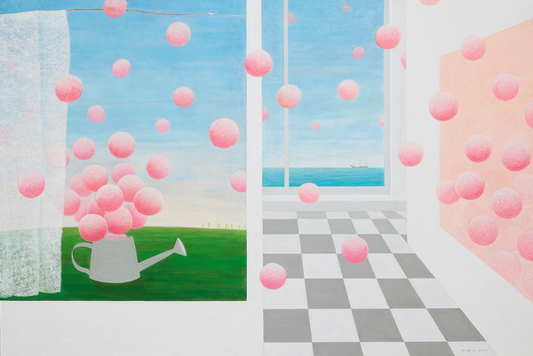 기다림, 131x194cm 한지에 채색, 2023