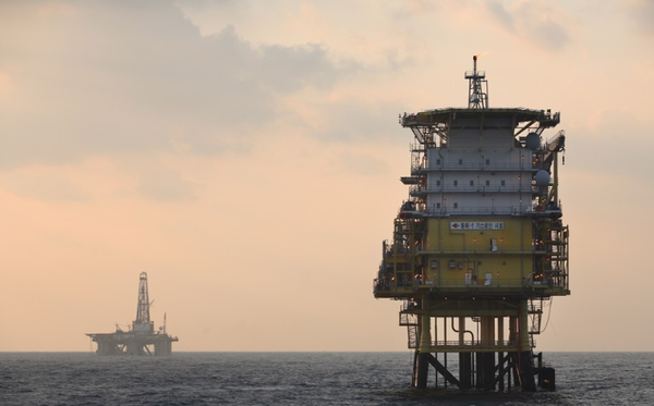 동해 가스전 탐사 모습. (연합뉴스 자료사진)