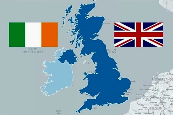 영국과 아일랜드. 올림픽에서 북아일랜드 선수들은 아일랜드를 출전국으로 선택할 수 있음.