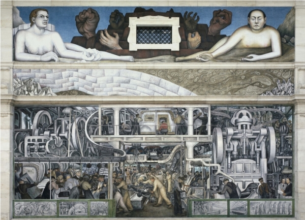 디에고 리베라의 디트로이트 미술관 벽화(남면)