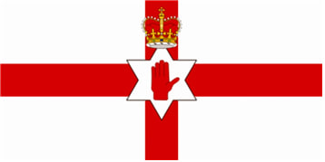 얼스터 지역의 지방기였으나 북아일랜드의 국기가 된 얼스터기.