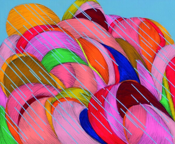 하늘에서 사월까지(From Sky To April), 33x24cm, acrylic on canvas, 2024