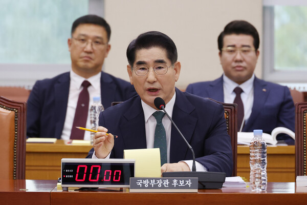 김용현 국방장관 후보자가 지난 2일 국회 인사청문회에서 청문위원 질의에 답하고 있다. (사진=연합뉴스)