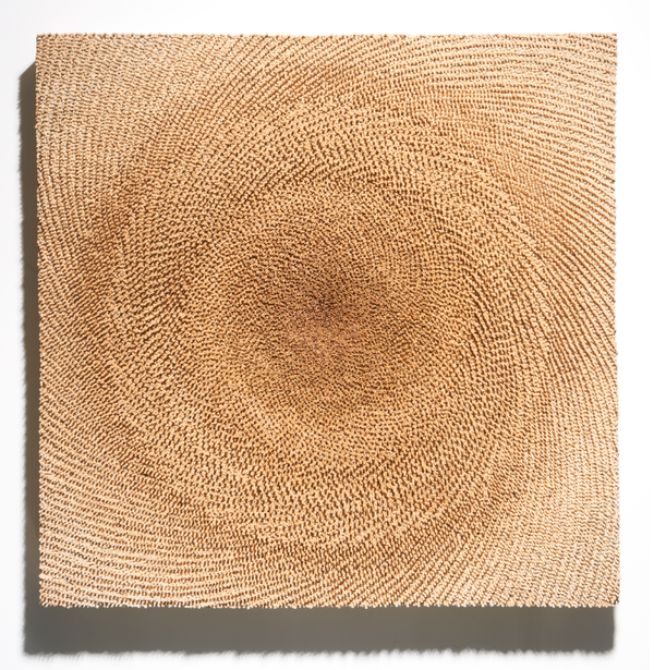 Sound-communition, 2020, Book on wood, 123x123cm.