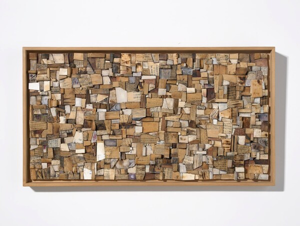 사유의 숲, 2012, Book on wood, 31x61cm.