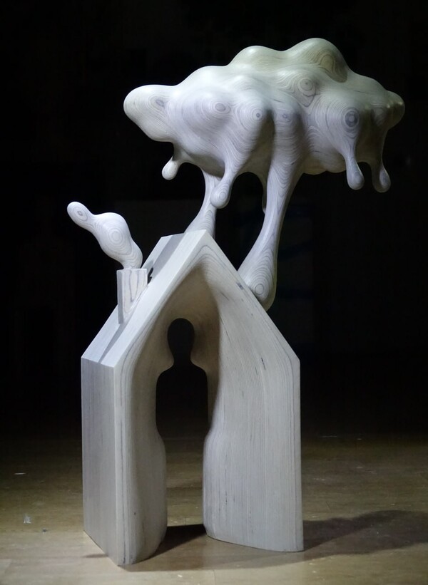 비오는 날 590 x 280 x 800 mm 자작나무 2021