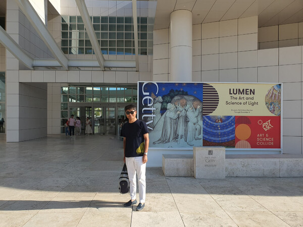 트램을 타고 올라가면 나오는 게티 미술관(센터) 입구