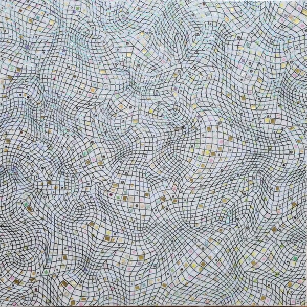 Before and After, 45.5x45.5cm, Oil and Mother of Pearl on Canvas, 2024