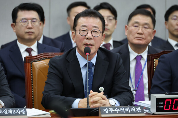 홍철호 대통령실 정무수석이 지난 19일 국회 운영위원회 전체회의에서 답변하고 있다. (사진=연합뉴스)