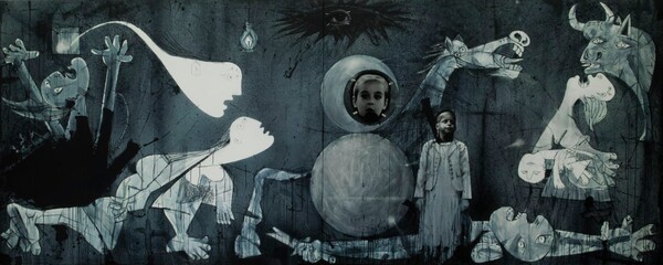 숨쉬는 게르니카(Breathing Guernica) 454.6×181.8 cm acrylic on canvas 2023