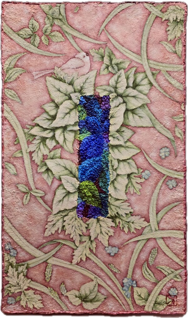 어느 시간(A certain time-Ruby no.7, Mixed Media on Canvas, 40.9×24.2㎝, 2024