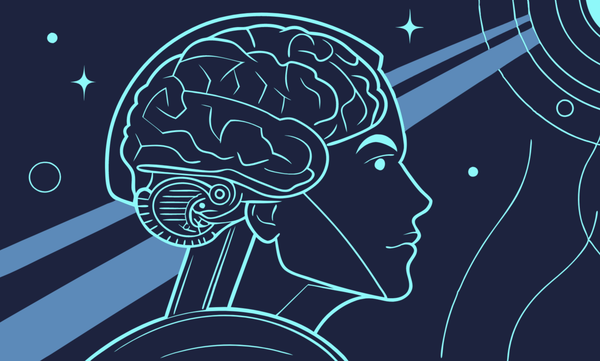 인간의 신경망을 모사한 인공지능(AI)의 개념도.  