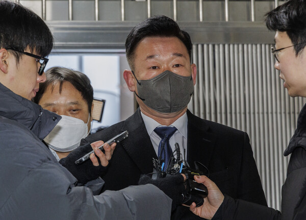 이광우 대통령경호처 경호본부장이 18일 오전 경찰 국가수사본부 특별수사단에 출석하고 있다. (사진=연합뉴스)