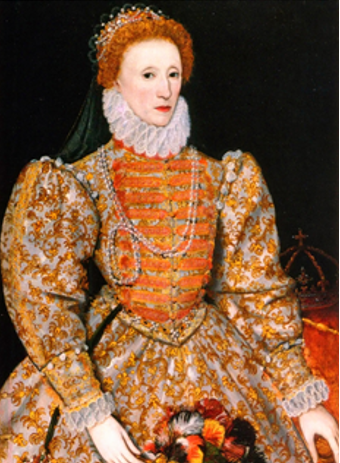 45년간 막강한 권력을 행사한 잉글랜드의 버진 퀸 엘리자베스 튜더 (1533~1603, 재위 1558~1603).