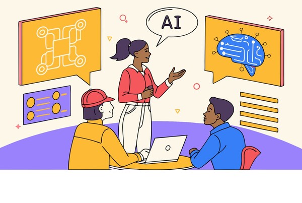 AI 리터러시 자가진단 개념도.